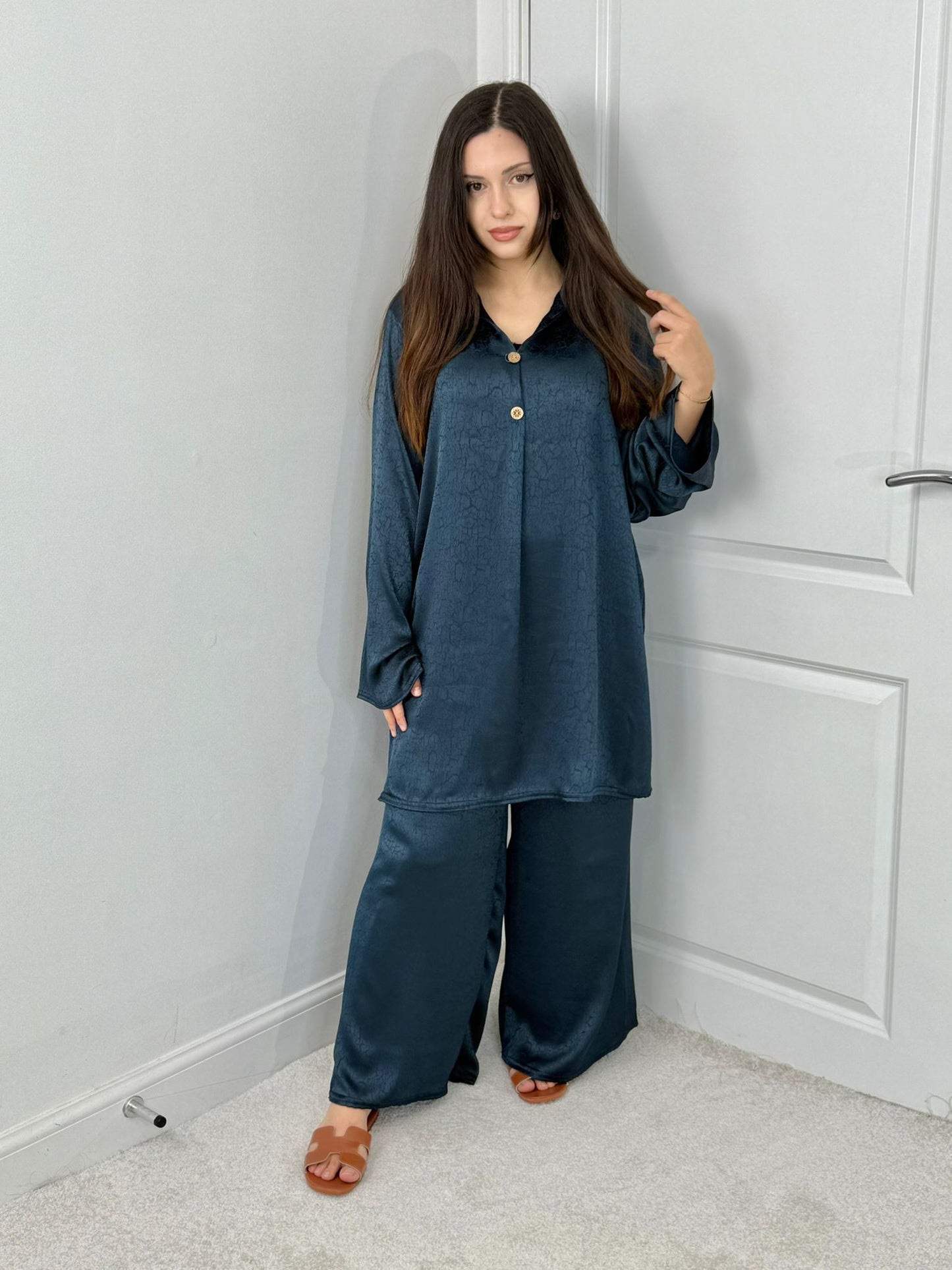 Midnight Mystery - Silk Satin Co-Ord