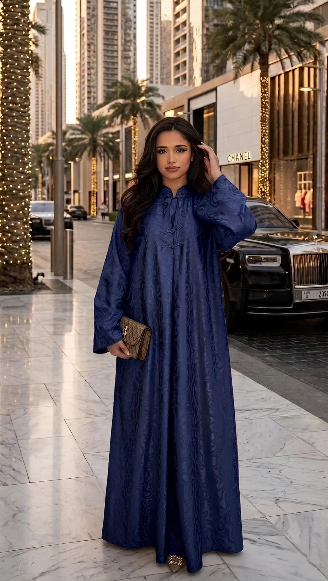 MH Silk Satin Dress, One Size UK 10-20, Dress Length 54 inches, chest size 25 inches Casual Womenswear Summer Maxi Long Sleeve