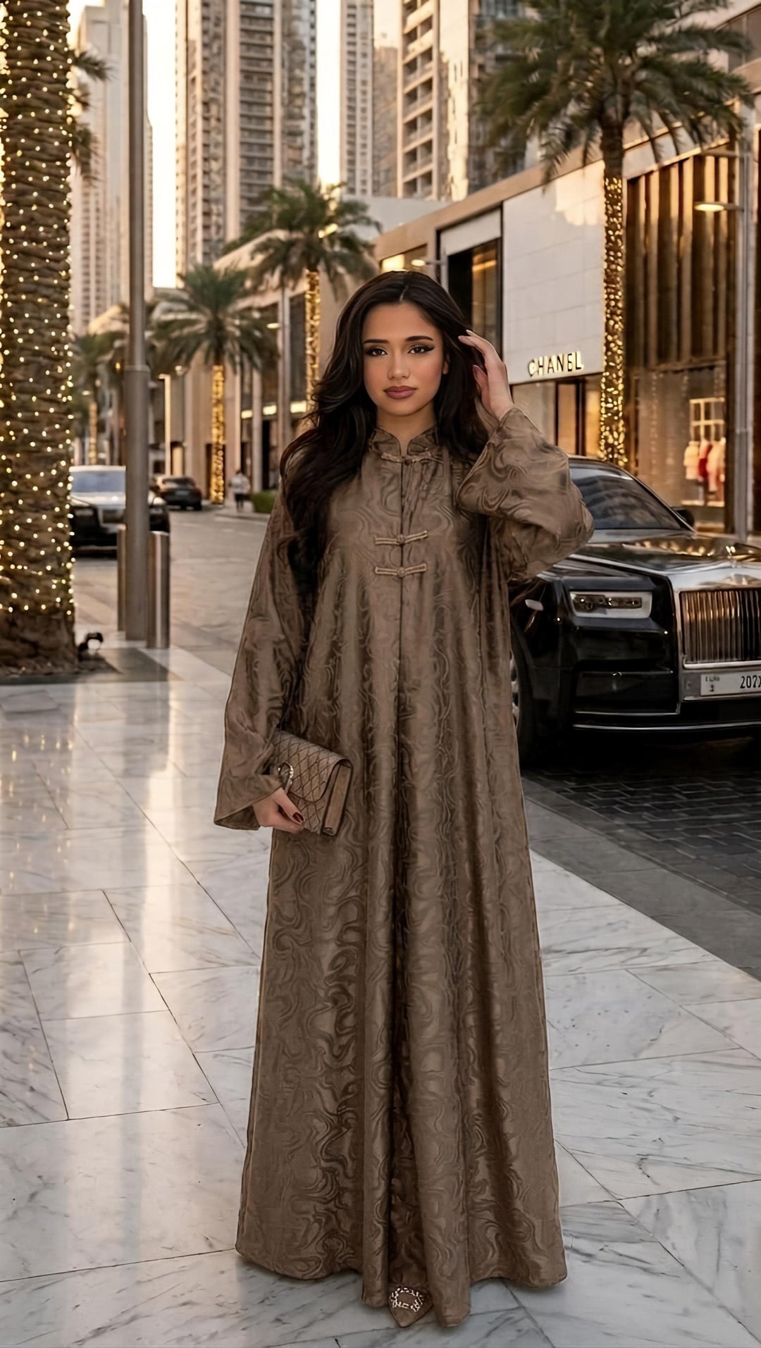 MH Silk Satin Dress, One Size UK 10-20, Dress Length 54 inches, chest size 25 inches Casual Womenswear Summer Maxi Long Sleeve