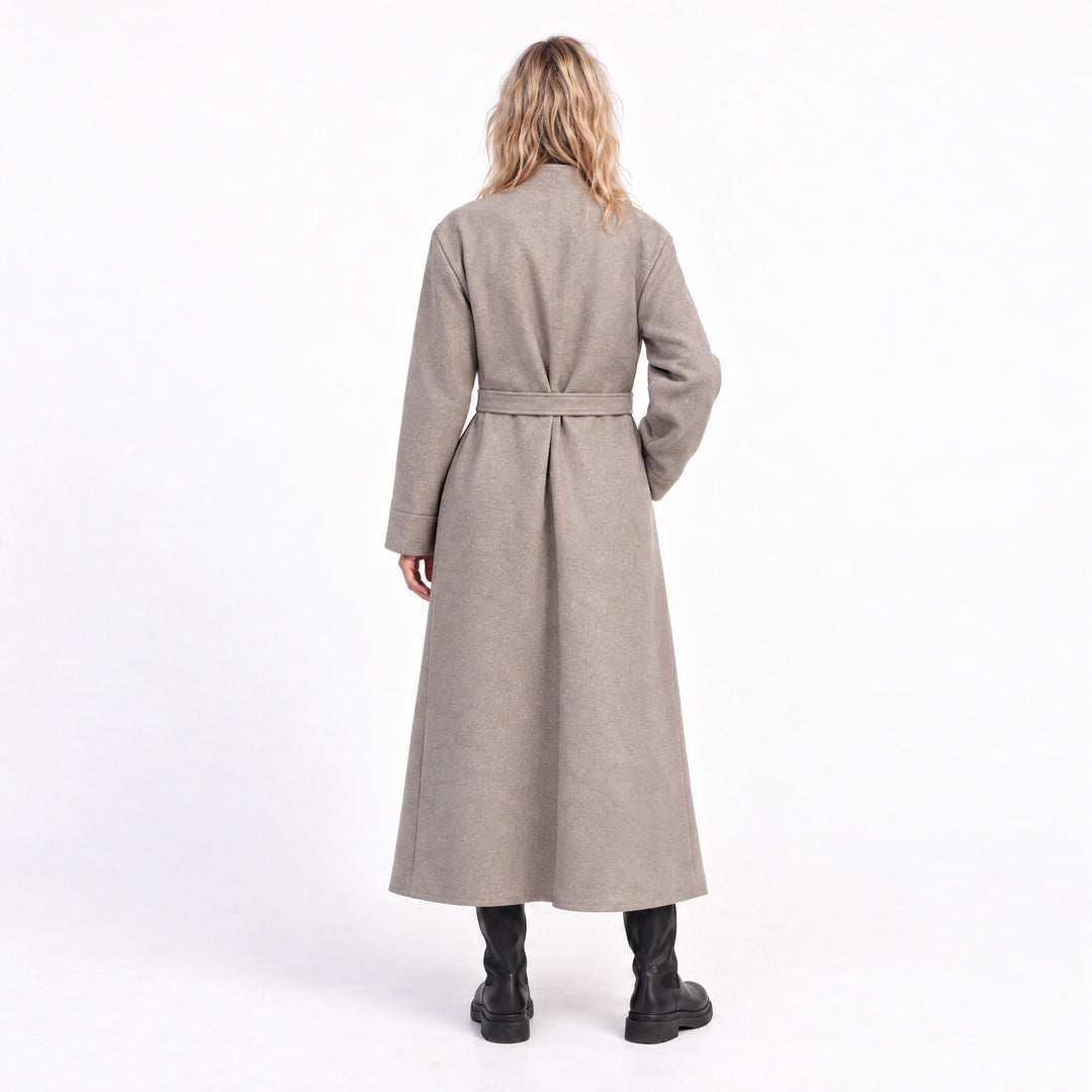 MH Wool Blend Jacket with Belt, One Size UK 10-18, Length 50 inches & Chest 25 inches Tops Womenswear