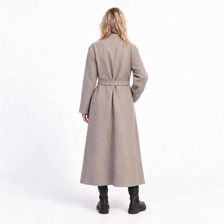 MH Wool Blend Jacket with Belt, One Size UK 10-18, Length 50 inches & Chest 25 inches Tops Womenswear