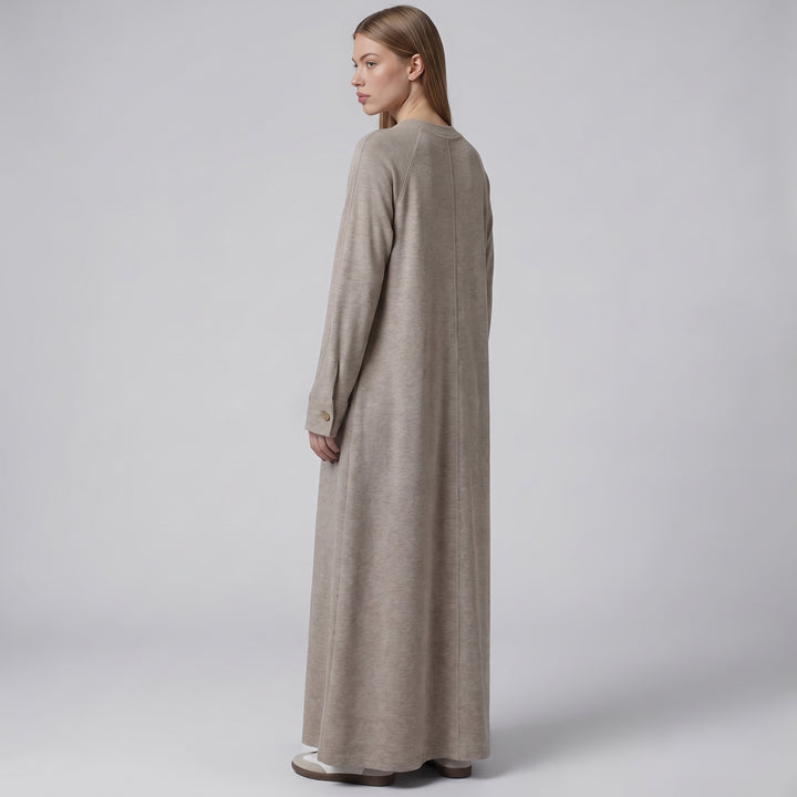 MH Viscose Dress One Size UK 10-18, Length 52 inches & Chest 25 inches,  Casual Womenswear Summer Maxi Basic Long Sleeve