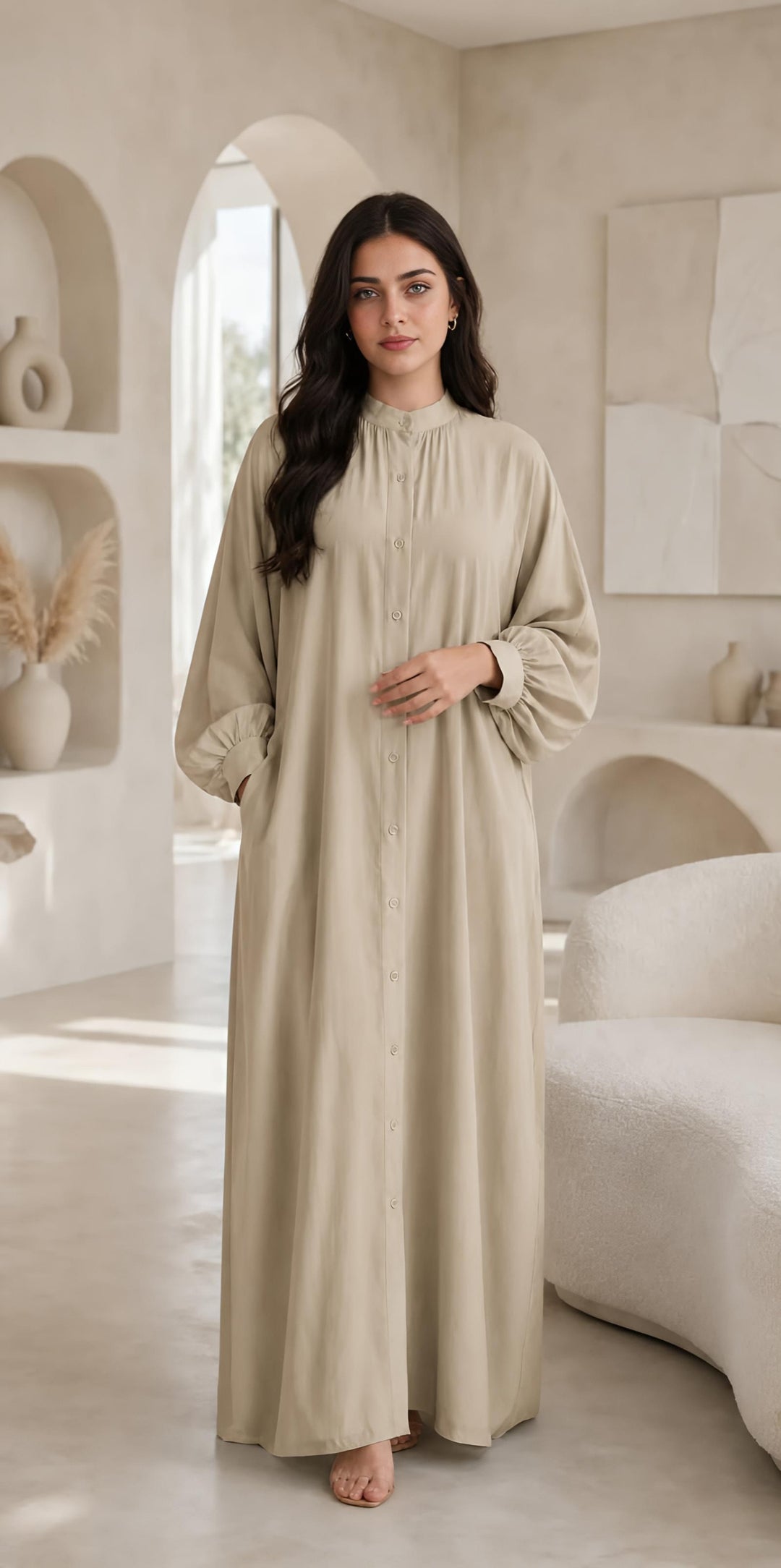MH Viscose Dress with Pockets, One Size UK 10-20, Dress Length 52 inches, Chest size 29,