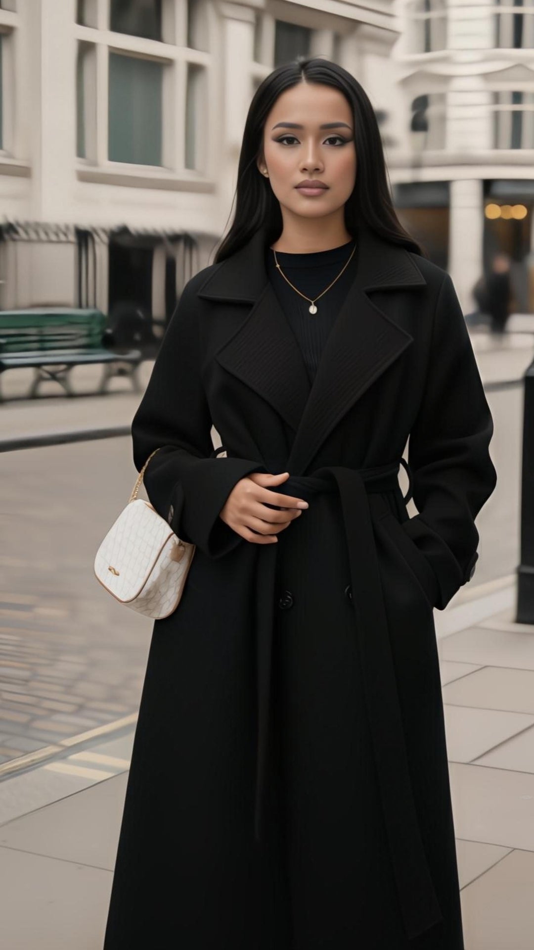 Mist House Premium Trench Coat-Double Lined With Pockets & Button on Sleeves One Size UK 6-16, 41 inches long Womenswear Outerwear Basic