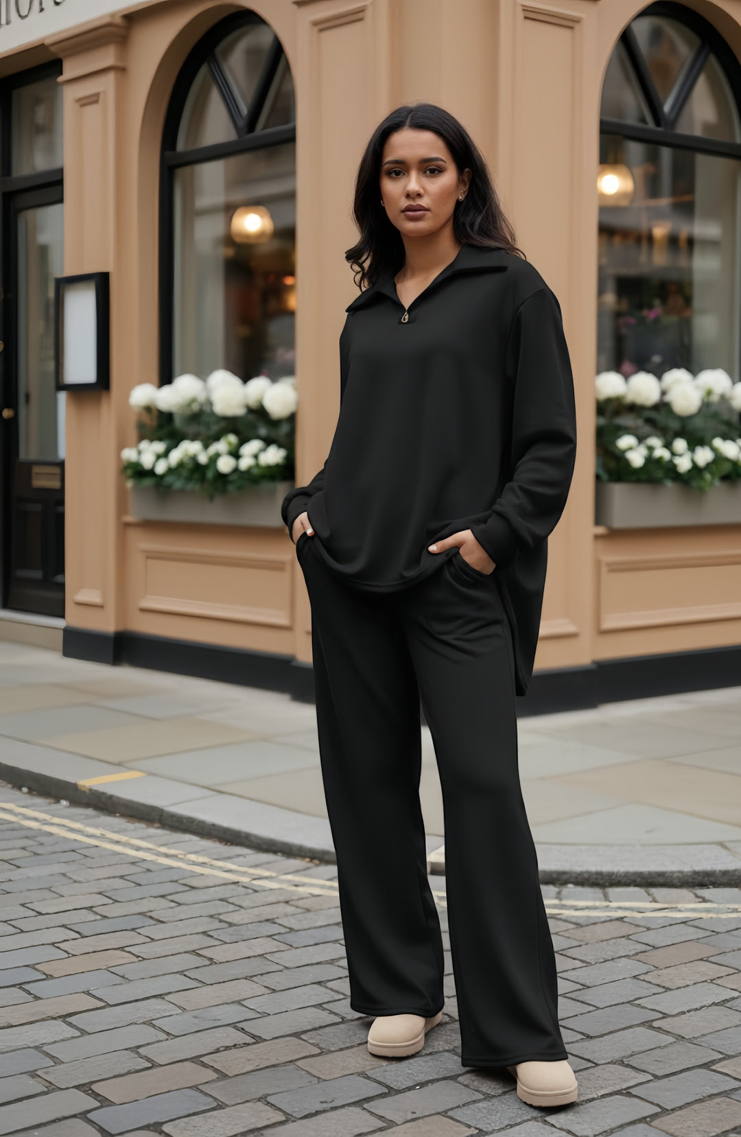 Mist House Sophie Set Relaxed Cozy & Comfy Coord with Pockets One Size UK 8-18/20