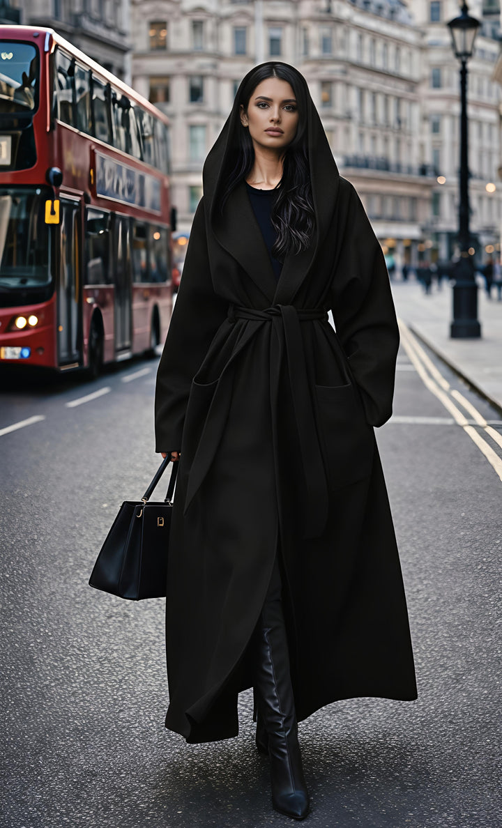 MH (MIA) Hoodie Long Coat with Pockets  One Size UK 10-20 Womenswear Outerwear