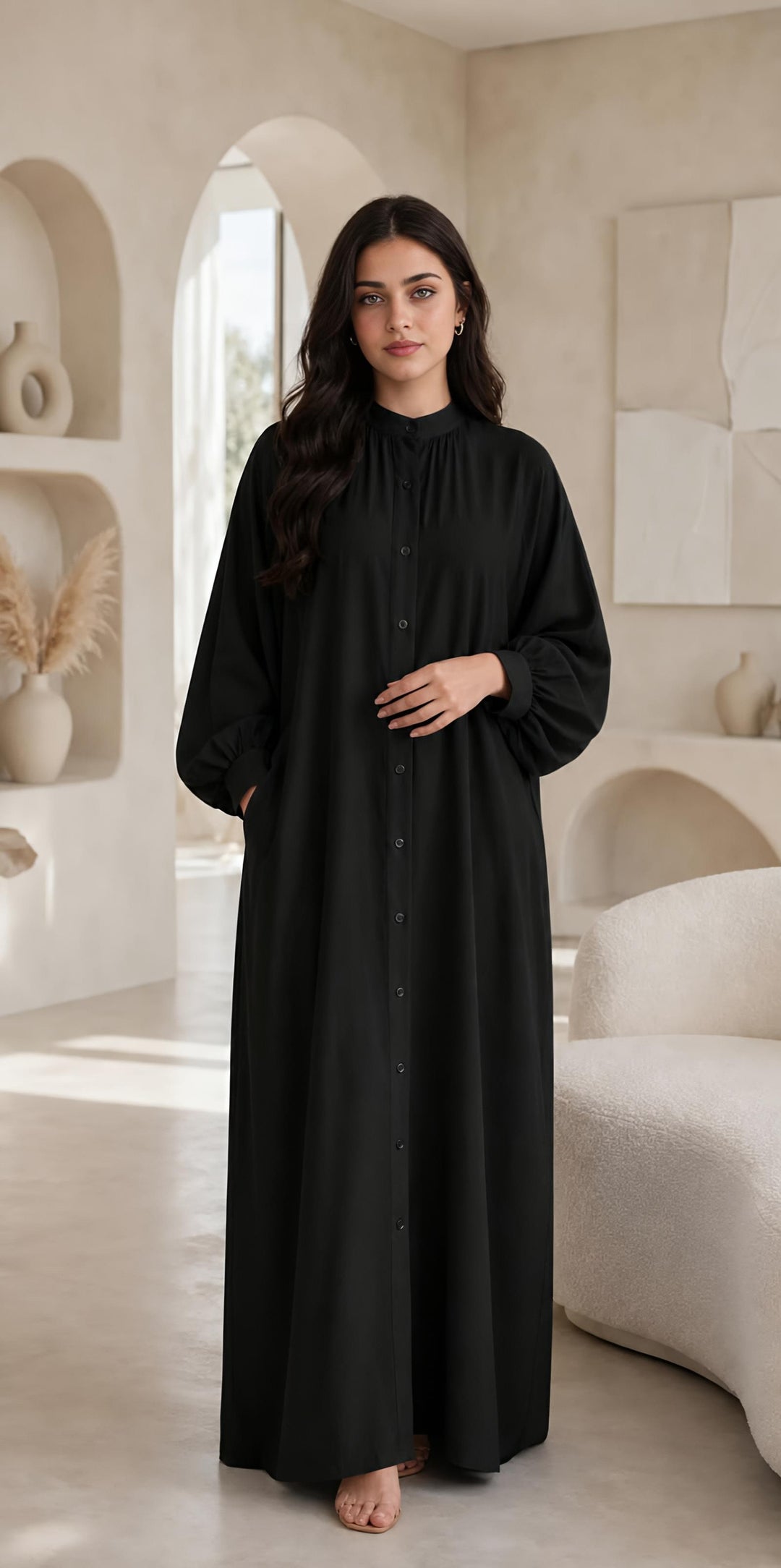 MH Viscose Dress with Pockets, One Size UK 10-20, Dress Length 52 inches, Chest size 29,