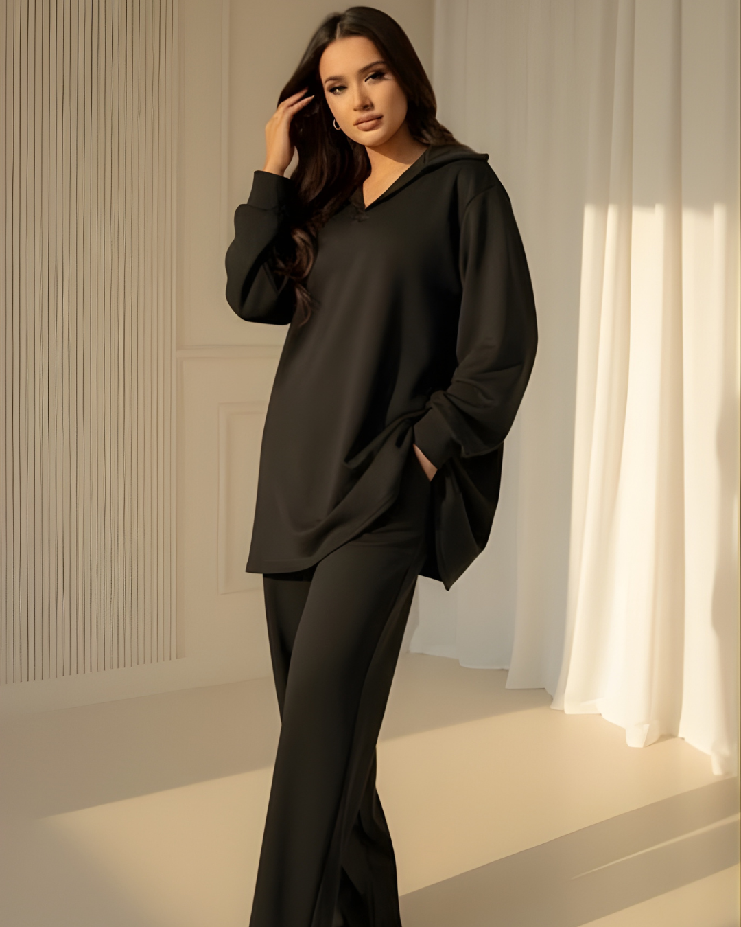 Mist House Sophie Set Relaxed Cozy & Comfy Coord with Pockets One Size UK 8-18/20