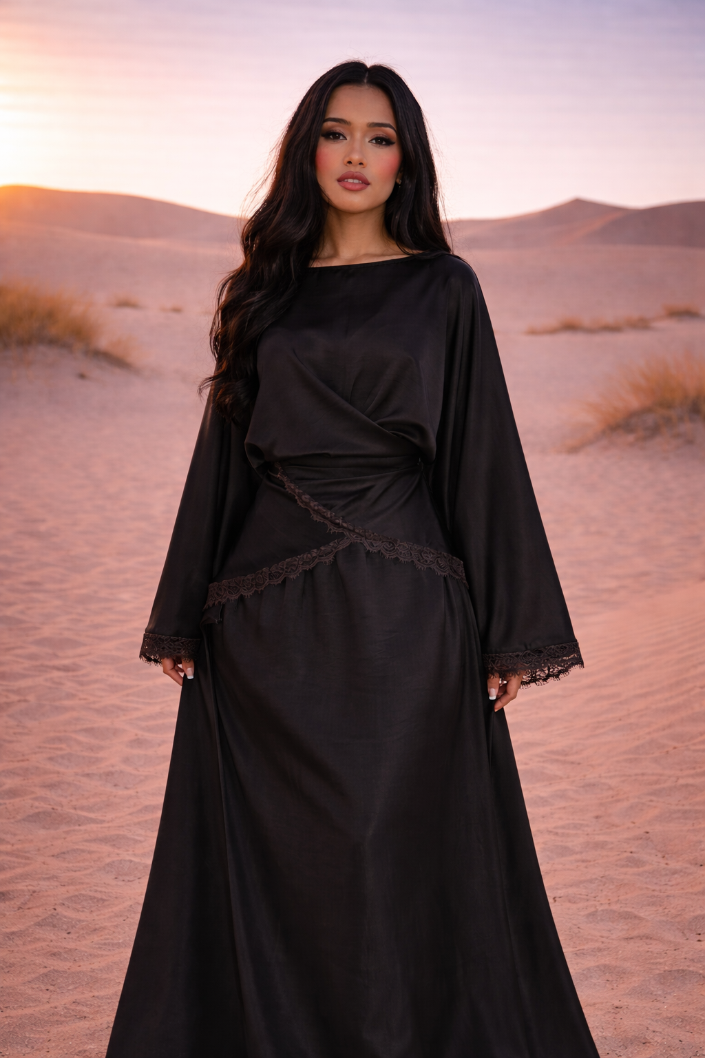 MH Silk Satin Laced Shirt with Skirt. One Size UK 8-16, Shirt length 29 inches, bust size 24 inches, skirt length 38 inches, Shirts Top Womenswear Basic Minimalist