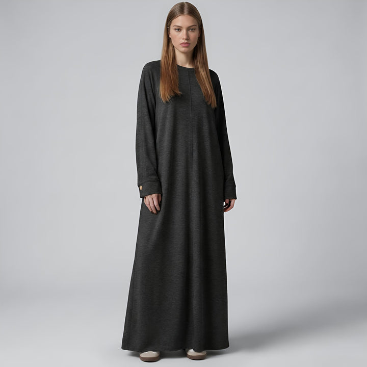 MH Viscose Dress One Size UK 10-18, Length 52 inches & Chest 25 inches,  Casual Womenswear Summer Maxi Basic Long Sleeve