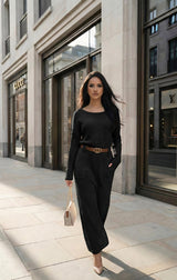 Yara MH Knit Maxi Dress with G belt and 2 pockets