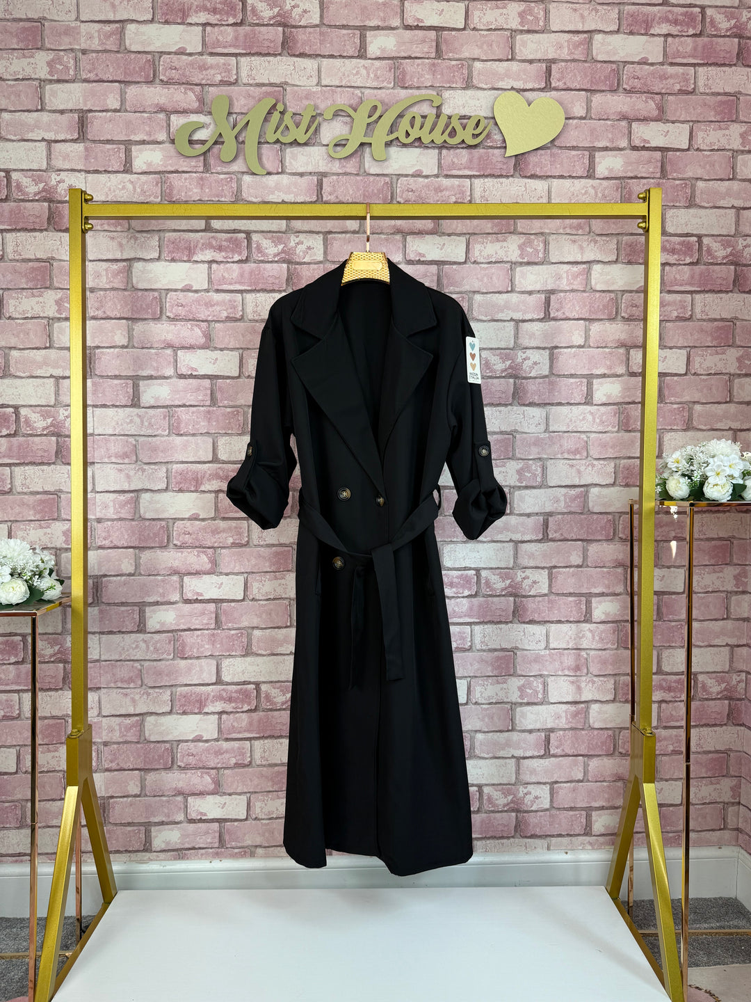 Mist House plain lightweight trench jacket coat button up casual coat Size 8-16, bust size 22 inches, length 45 inches Womenswear