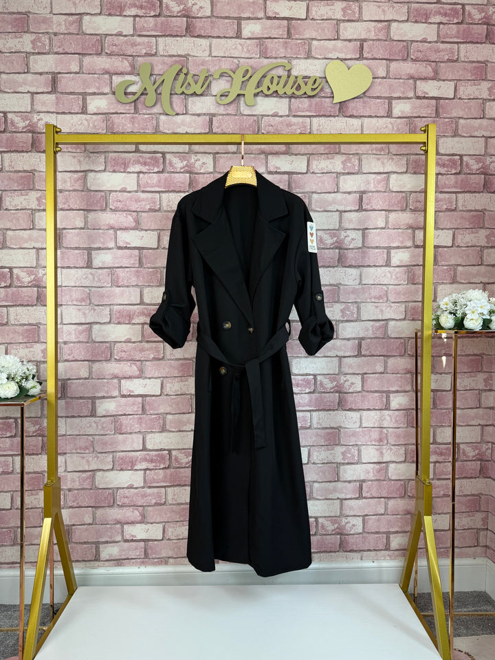Mist House plain lightweight trench jacket coat button up casual coat Size 8-16, bust size 22 inches, length 45 inches Womenswear