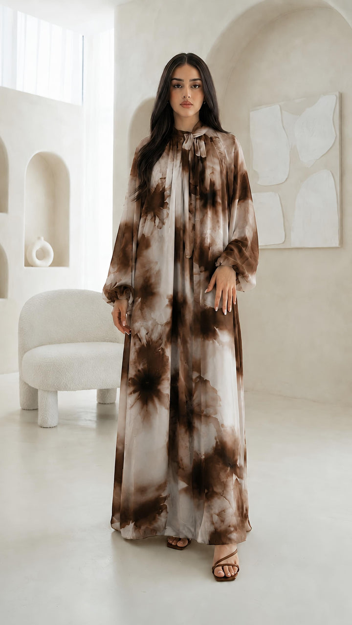MH Chiffon Dress with Inner Lining One Size UK 10-20 Length 54 Inches Chest 26 Inches Elegant Flowing Design Casual Womenswear Summer Basic Long Sleeve Maxi