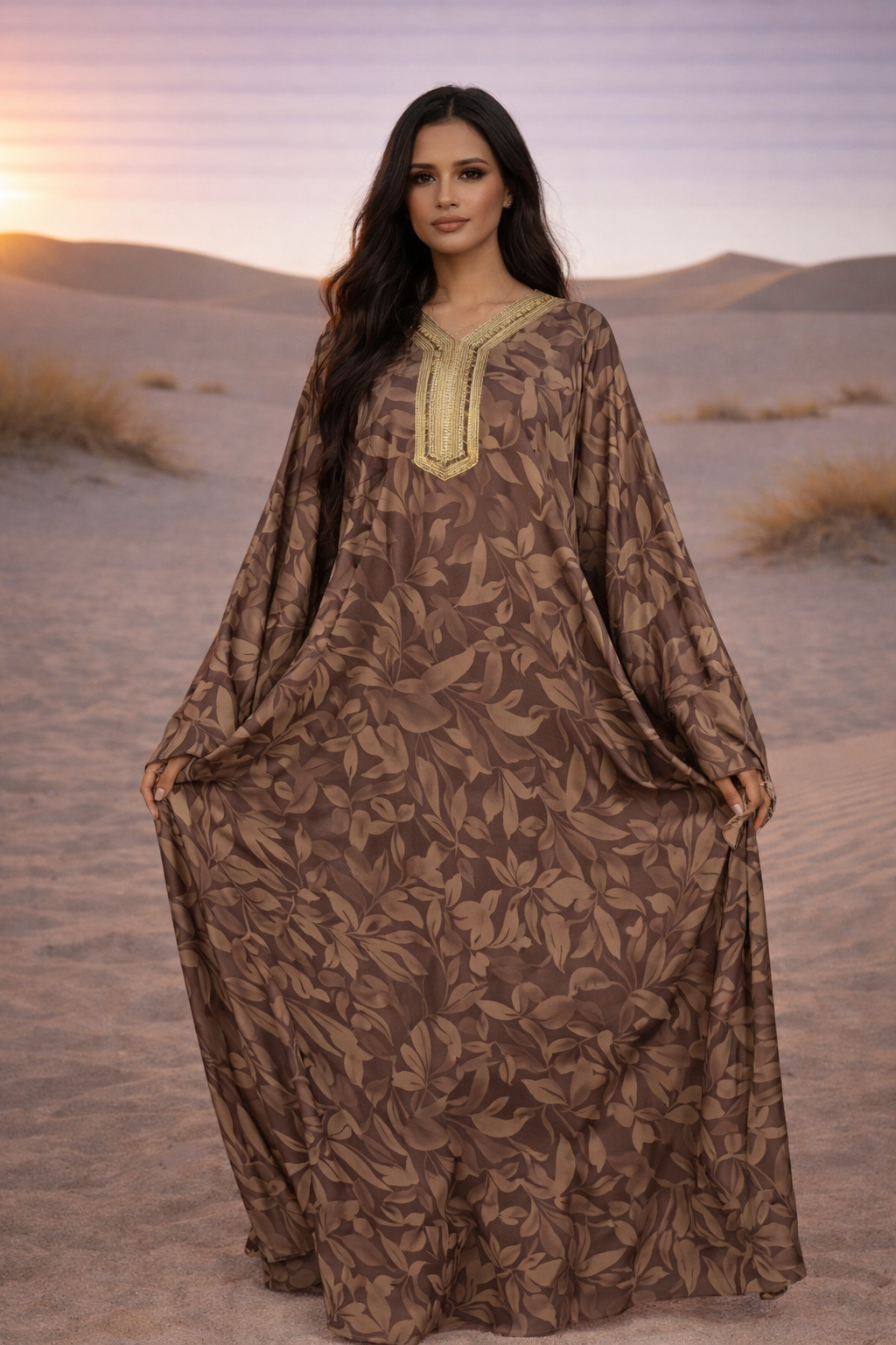 MH Darul Baida Kaftan/Abaya, One Size UK 10-22, Length 54 inches, Chest Size 32 inches Inner Adjustable Drawstring