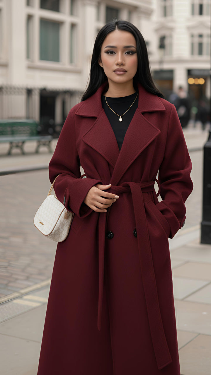 Mist House Premium Trench Coat-Double Lined With Pockets & Button on Sleeves One Size UK 6-16, 41 inches long Womenswear Outerwear Basic