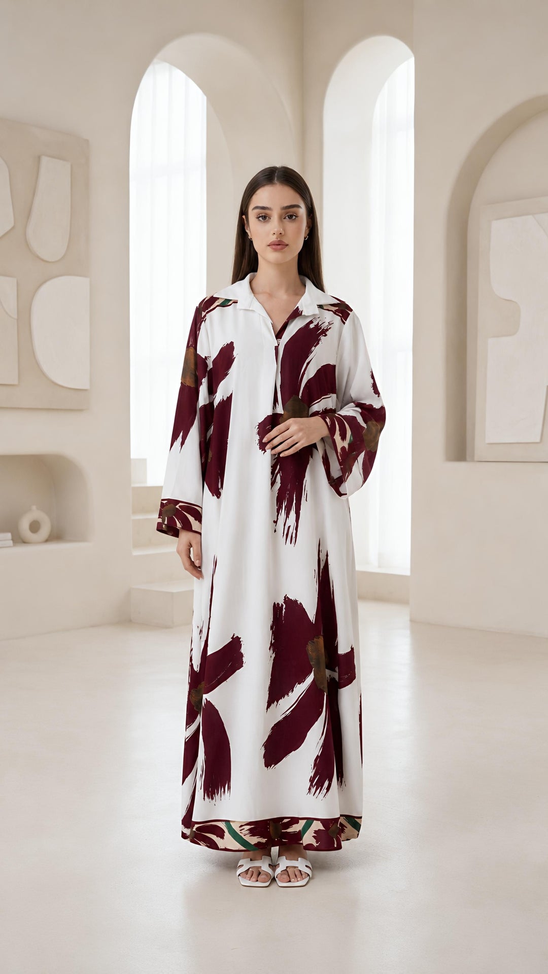 MH Women's Collared Floral Dresses, One Size UK 8-18/20, Dress Length 55 inches, Chest Size 24 inches,  Casual Womenswear Summer Maxi