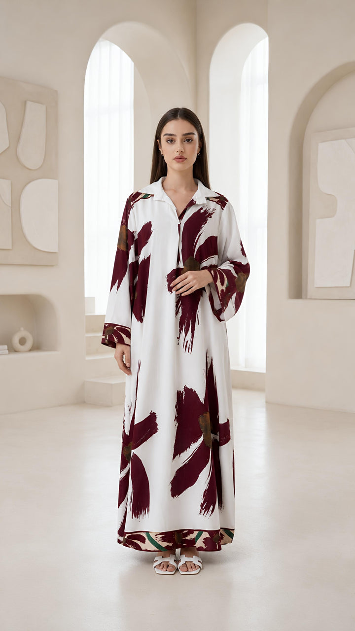 MH Women's Collared Floral Dresses, One Size UK 8-18/20, Dress Length 55 inches, Chest Size 24 inches,  Casual Womenswear Summer Maxi