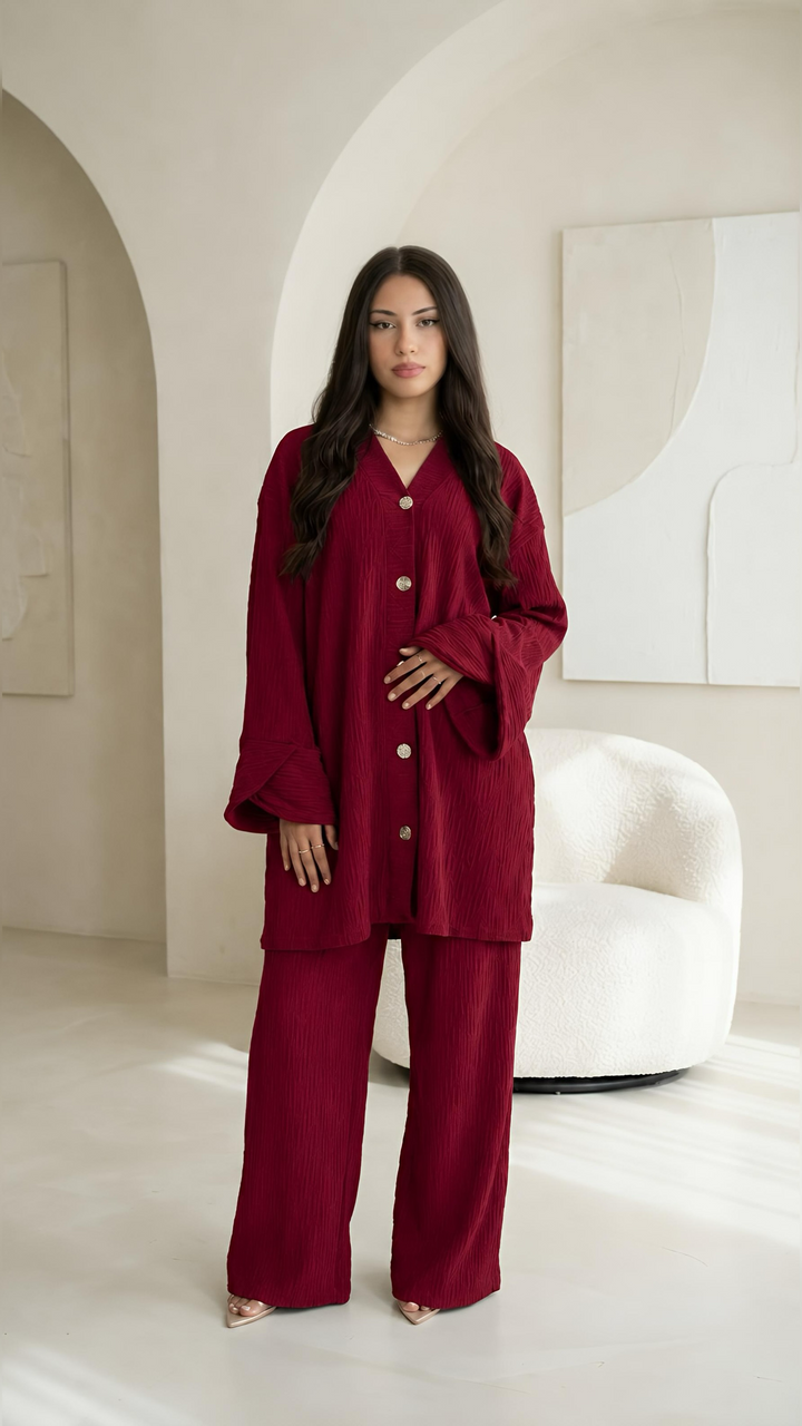 MH Corduroy Co-ord set with Pockets, One Size UK 10-18, Shirt length 32 inches, Chest Size 25 inches, Trouser 40 inches, waist 25 inches  Casual Dress Womenswear Basic