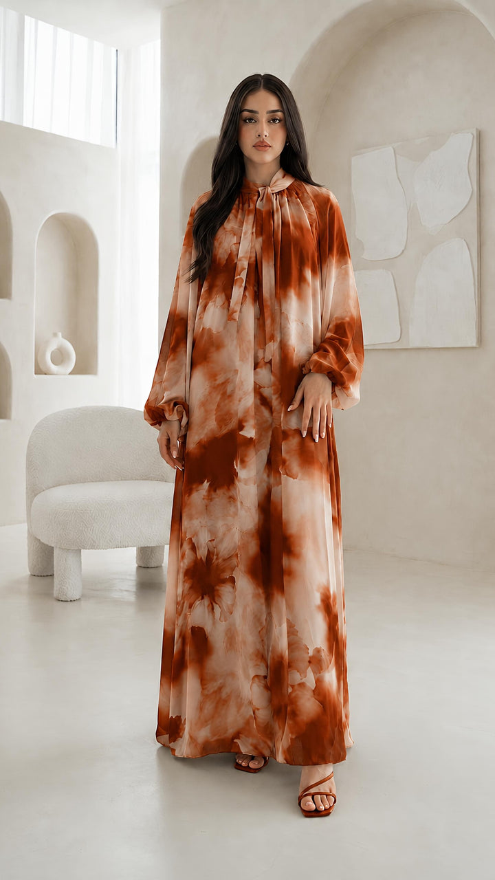MH Chiffon Dress with Inner Lining One Size UK 10-20 Length 54 Inches Chest 26 Inches Elegant Flowing Design Casual Womenswear Summer Basic Long Sleeve Maxi
