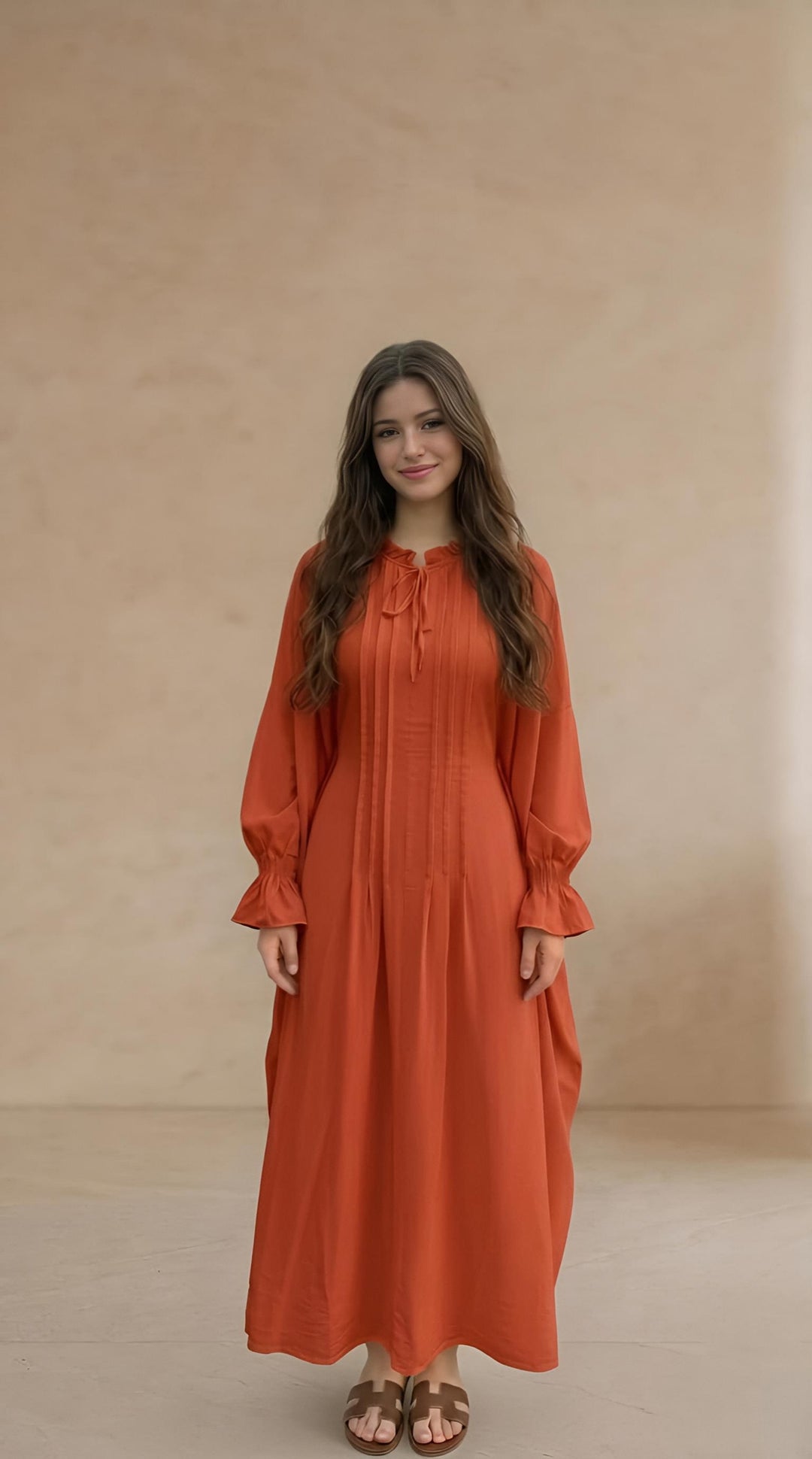 MH Batwing Dress with Inner Drawstring, One Size UK 8-20, Dress Length 53 inches, Chest Size 54 inches, Casual Womenswear Summer Maxi Long Sleeve