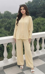MH Viscose Batwing shirt with trouser with open button