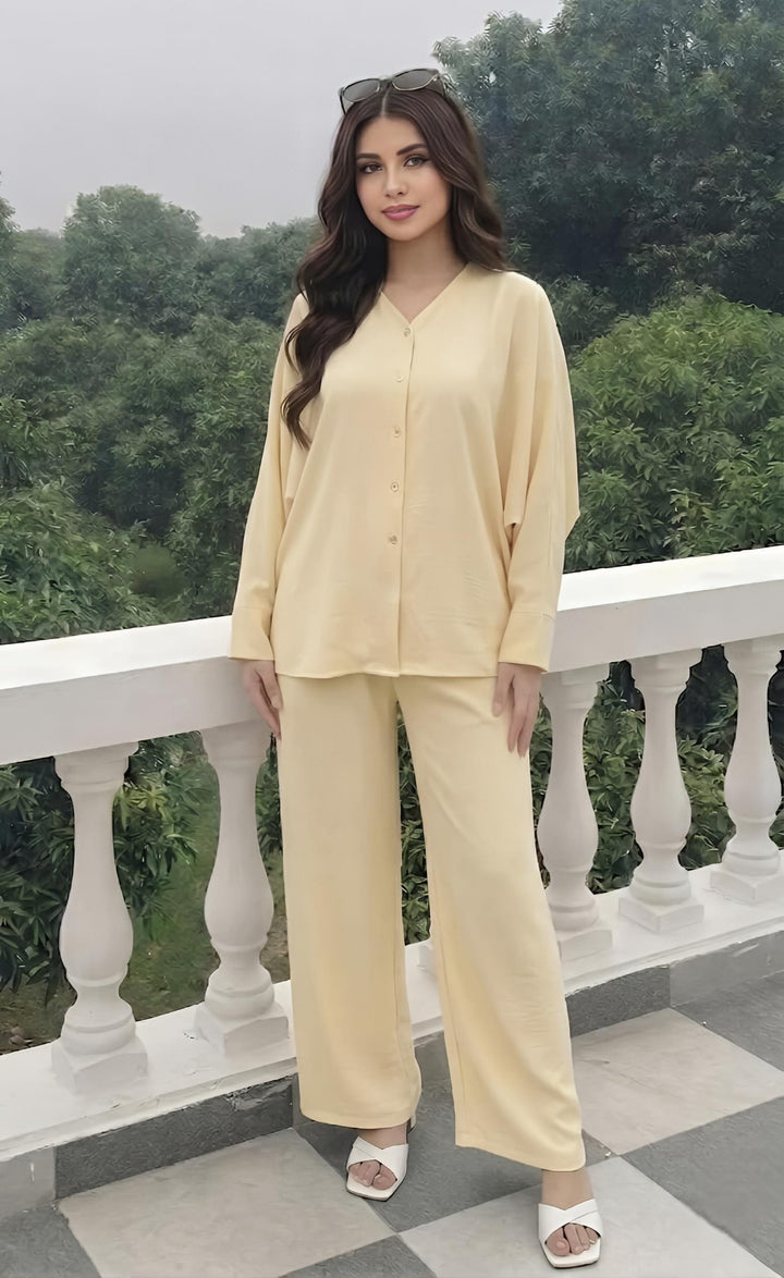 MH Viscose Batwing shirt with trouser with open button,One Size UK 8-16, Shirt length 28 inches, trouser length 40 inches, waist 22 inches