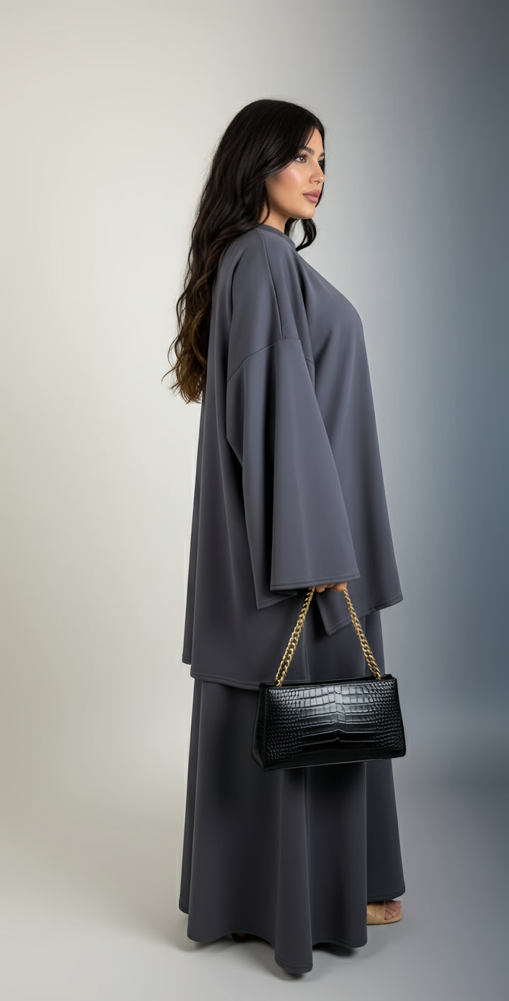 Layla Coord Skirt Set- One Size (UK 10-20), Premium Quality, Comfy, Cozy & Elegant Womenswear Casual Basic Long Sleeve