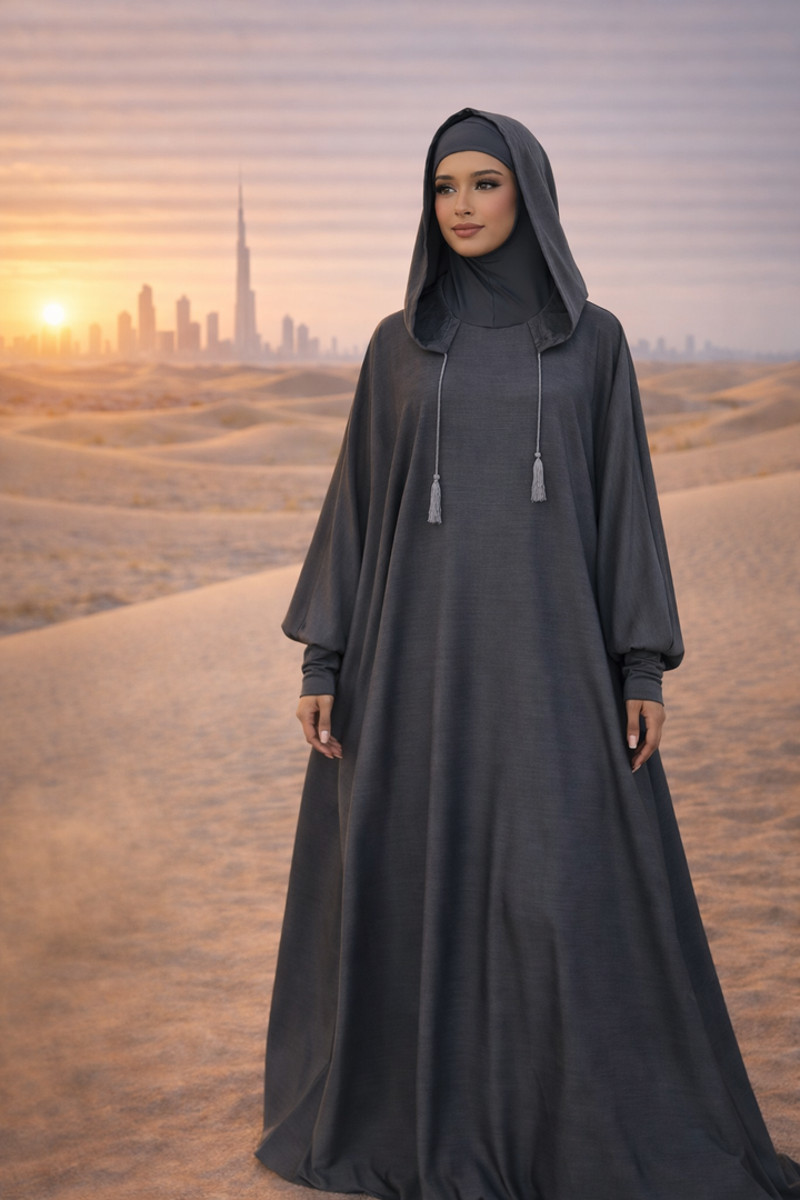 MH Moroccan Hoodie Batwing Abaya One Size UK 10-24,Length 55 inches, Bust size 40 inches