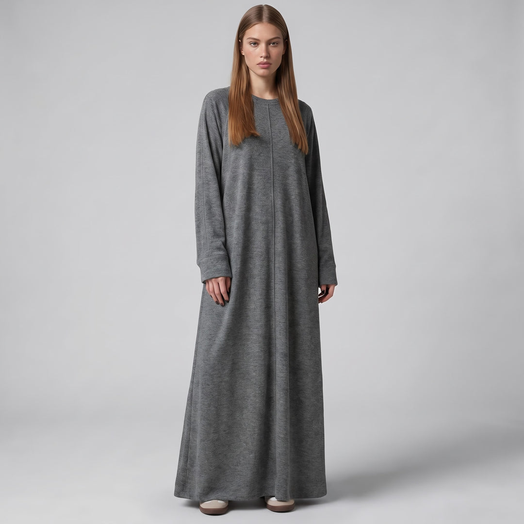 MH Viscose Dress One Size UK 10-18, Length 52 inches & Chest 25 inches,  Casual Womenswear Summer Maxi Basic Long Sleeve