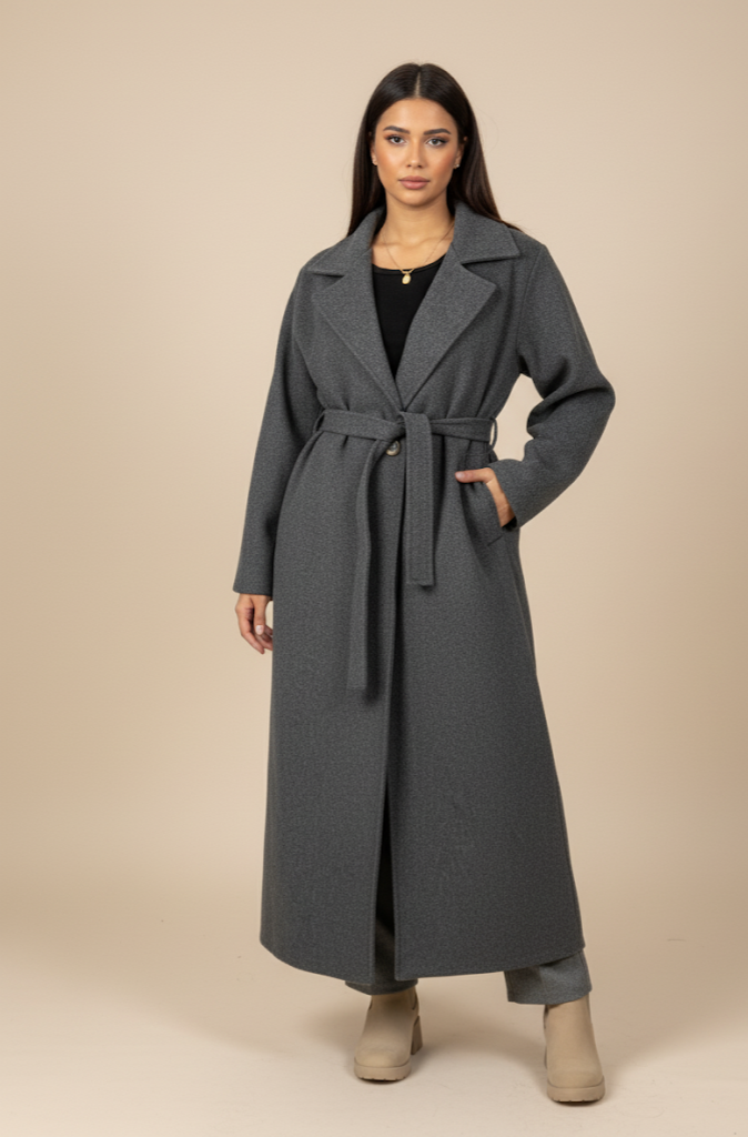MIST HOUSE Trench Coat with Pockets Plus Size Womenswear Jackets Tops Outerwear Basic Long Sleeve (Uk One size 10 to 20)
