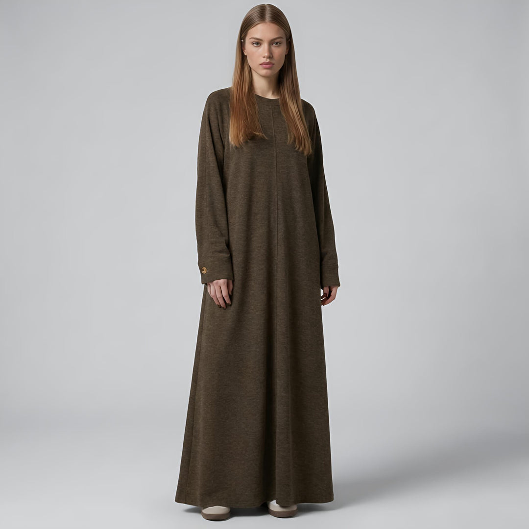 MH Viscose Dress One Size UK 10-18, Length 52 inches & Chest 25 inches,  Casual Womenswear Summer Maxi Basic Long Sleeve