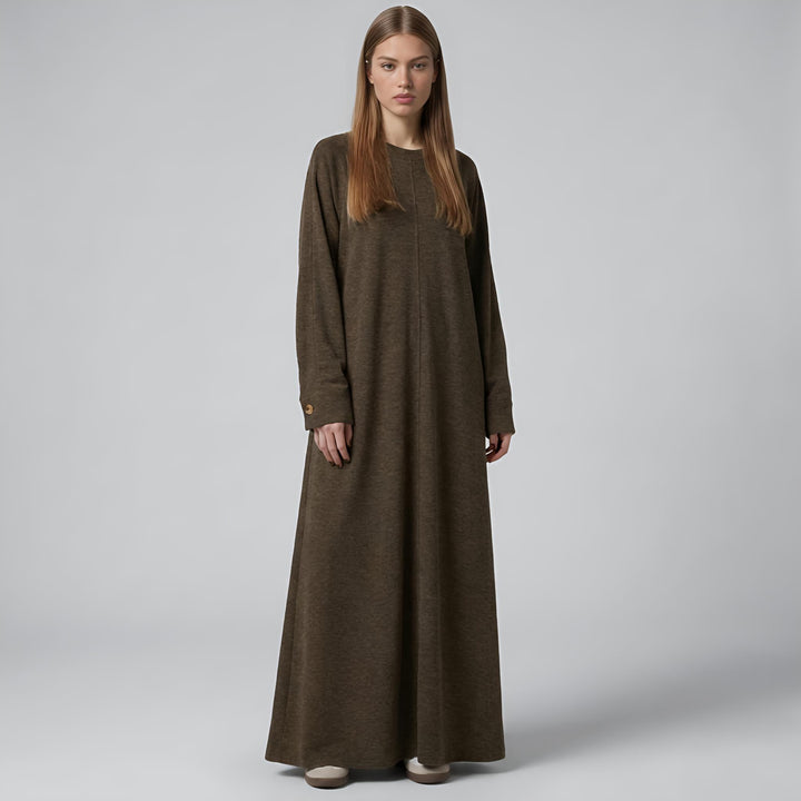 MH Viscose Dress One Size UK 10-18, Length 52 inches & Chest 25 inches,  Casual Womenswear Summer Maxi Basic Long Sleeve