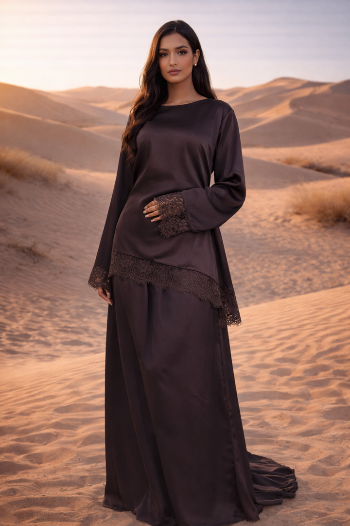 MH Premium Silk Satin Laced Detail Shirt with Skirt , One Size UK 8-16. shirt length 25 inches, Bust size 24 inches, trouser length 39 inches, hip size 22 inches. Casual Womenswear Summer Basic Long Sleeve Long Sleeve