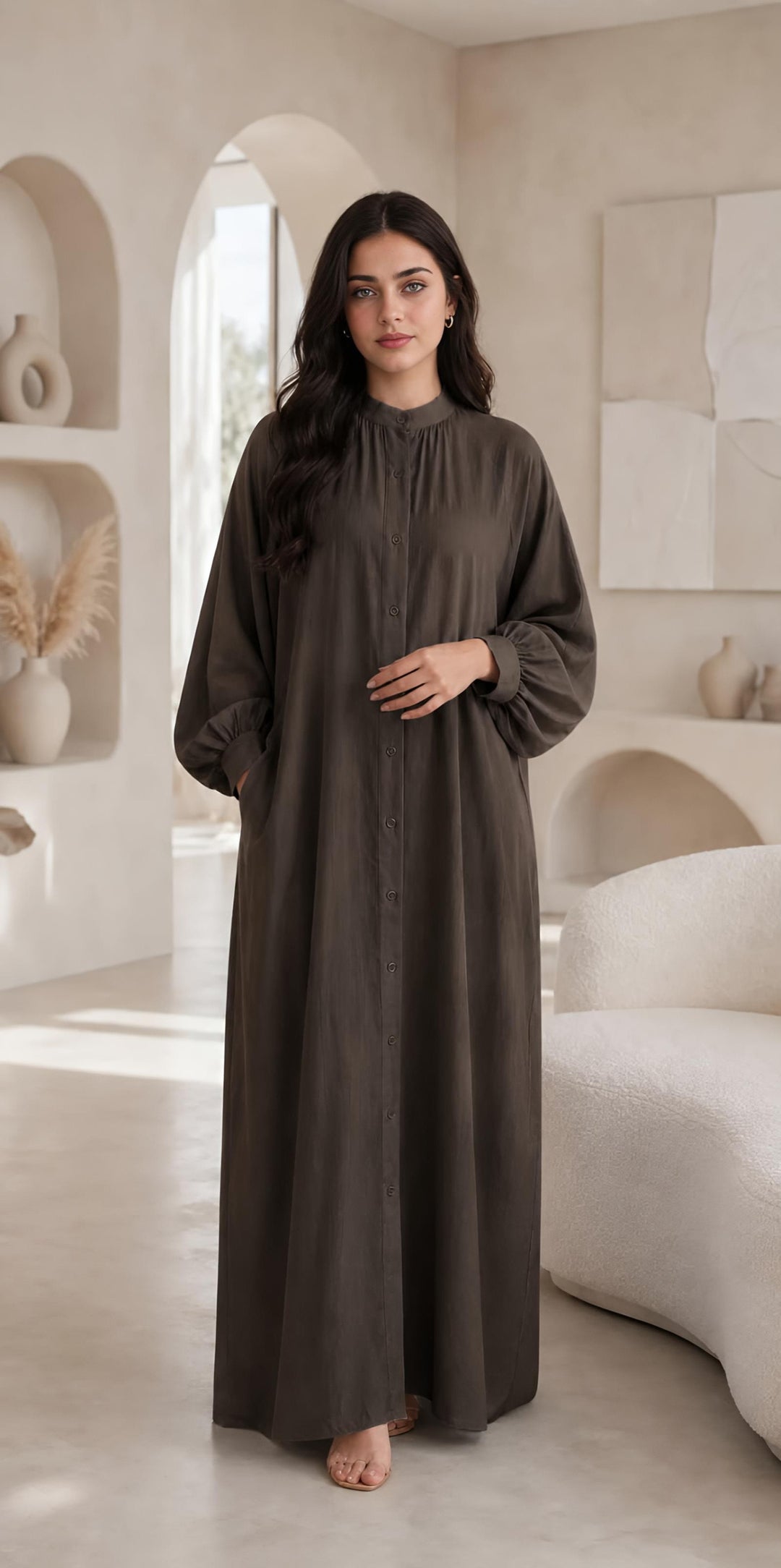 MH Viscose Dress with Pockets, One Size UK 10-20, Dress Length 52 inches, Chest size 29,