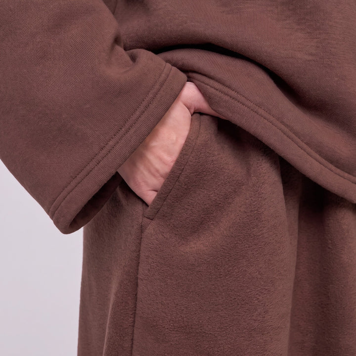 MH Fleece 55% Cotton Hoodie with Skirt & Pockets, One Size UK 10-20, Shirt length 29 inches & 26 inches chest, Skirt length 40 inches & 27 inches waist, Casual Soft Womenswear Everyday