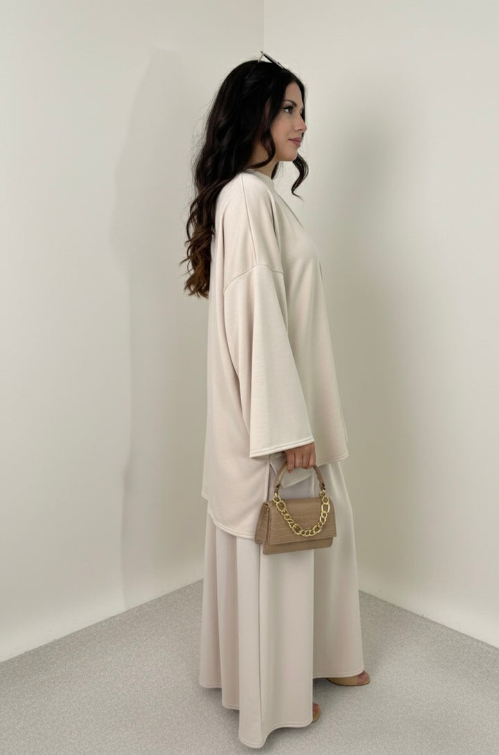Layla Coord Skirt Set- One Size (UK 10-20), Premium Quality, Comfy, Cozy & Elegant Womenswear Casual Basic Long Sleeve