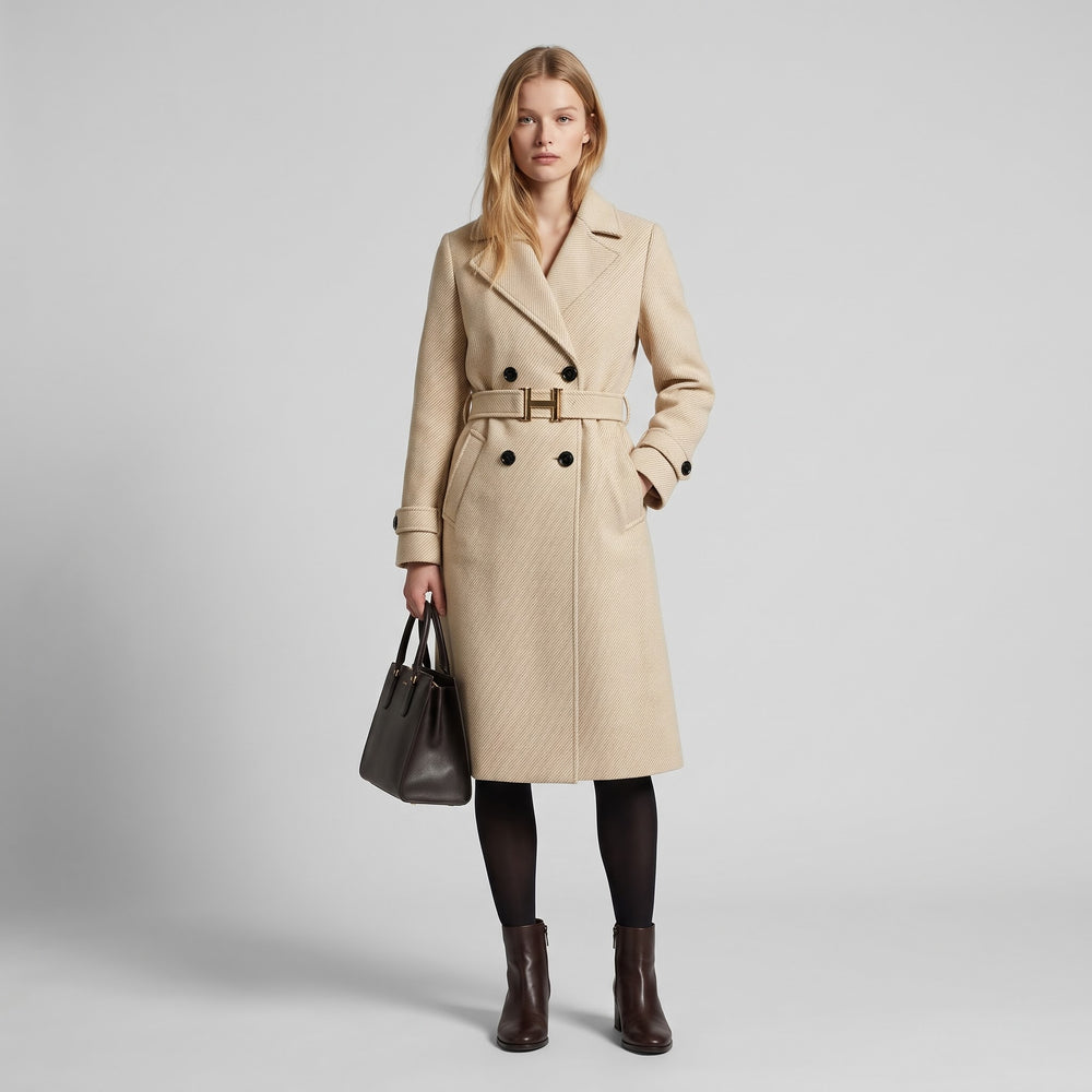 MH Lining Trench Coat with Pockets & Belt