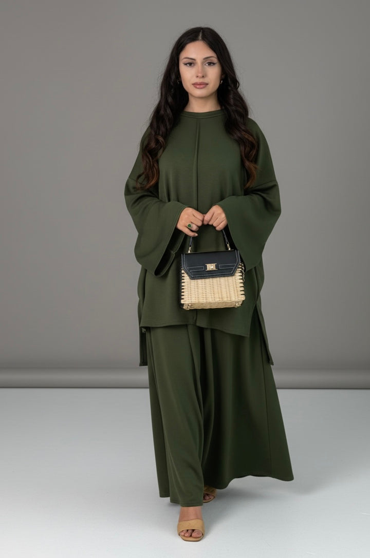 Layla Coord Skirt Set- One Size (UK 10-20), Premium Quality, Comfy, Cozy & Elegant Womenswear Casual Basic Long Sleeve