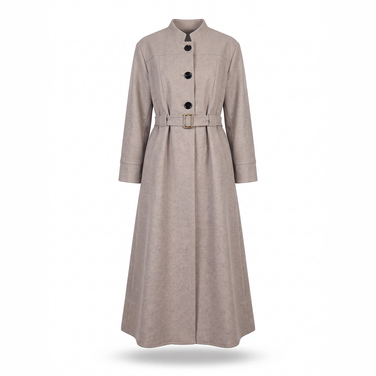 MH Wool Blend Jacket with Belt, One Size UK 10-18, Length 50 inches & Chest 25 inches Tops Womenswear