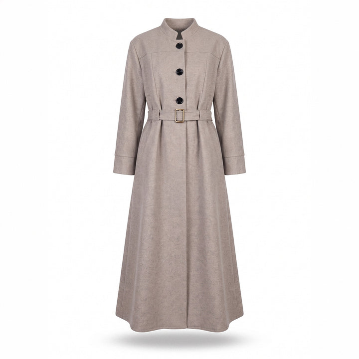 MH Wool Blend Jacket with Belt, One Size UK 10-18, Length 50 inches & Chest 25 inches Tops Womenswear