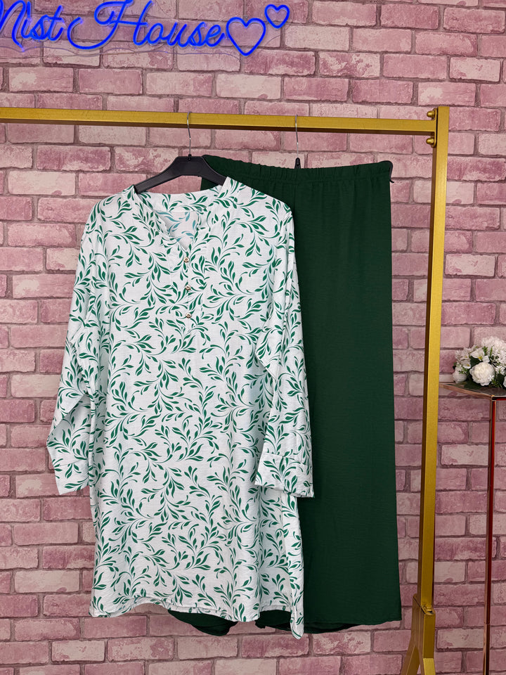 SARA Mist House Two piece Co-ord Set One Size Fits UK 8-18/20