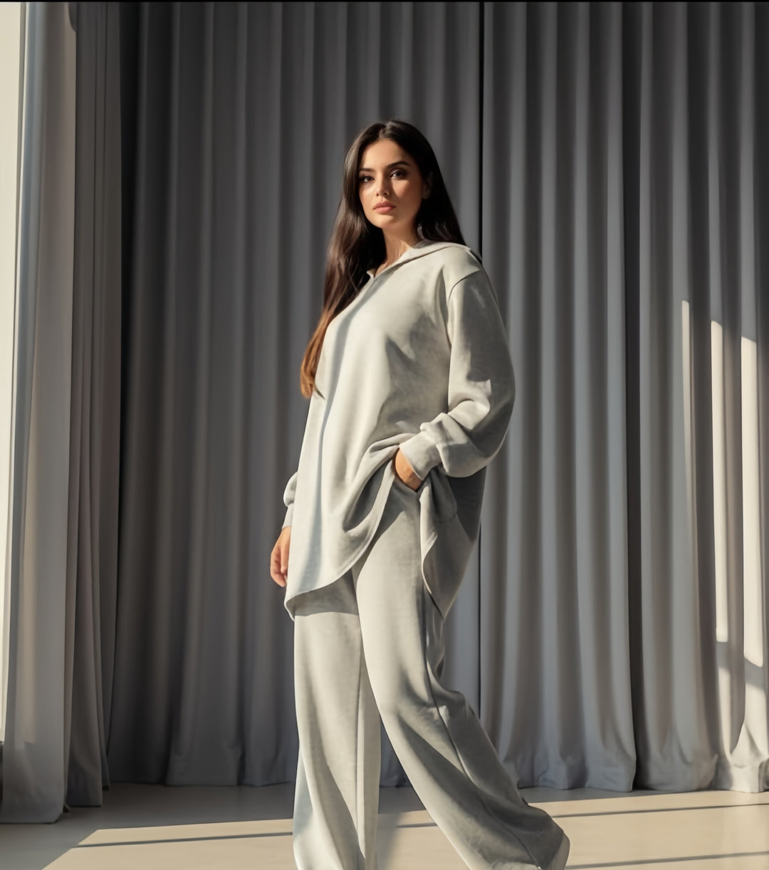 Mist House Sophie Set Relaxed Cozy & Comfy Coord with Pockets One Size UK 8-18/20