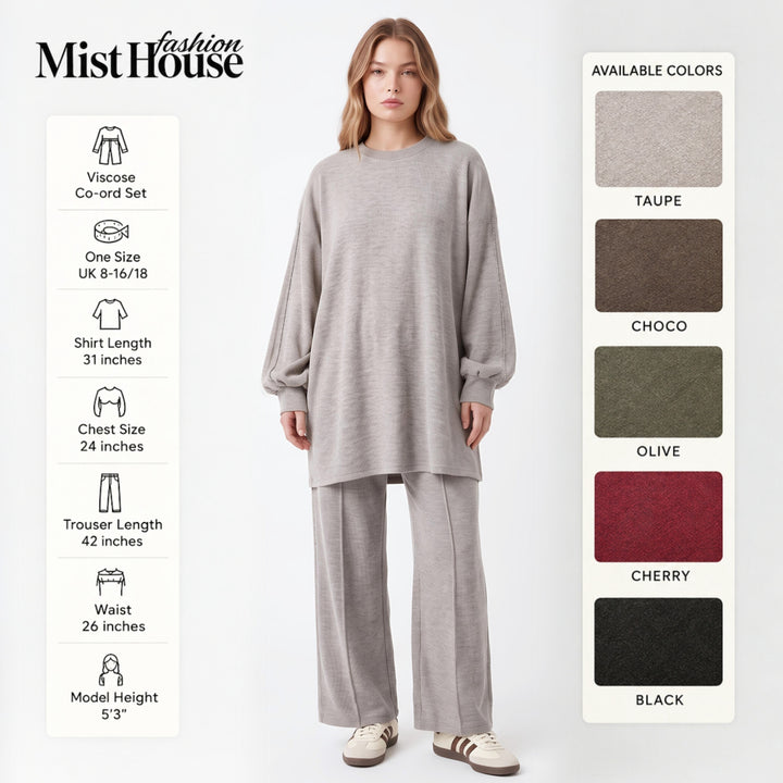 MH Viscose Co-ord Set, One size UK 8-16/18, Shirt length 31 inches & Chest size 24 inches, Trouser length 42 inches & waist 26 inches,