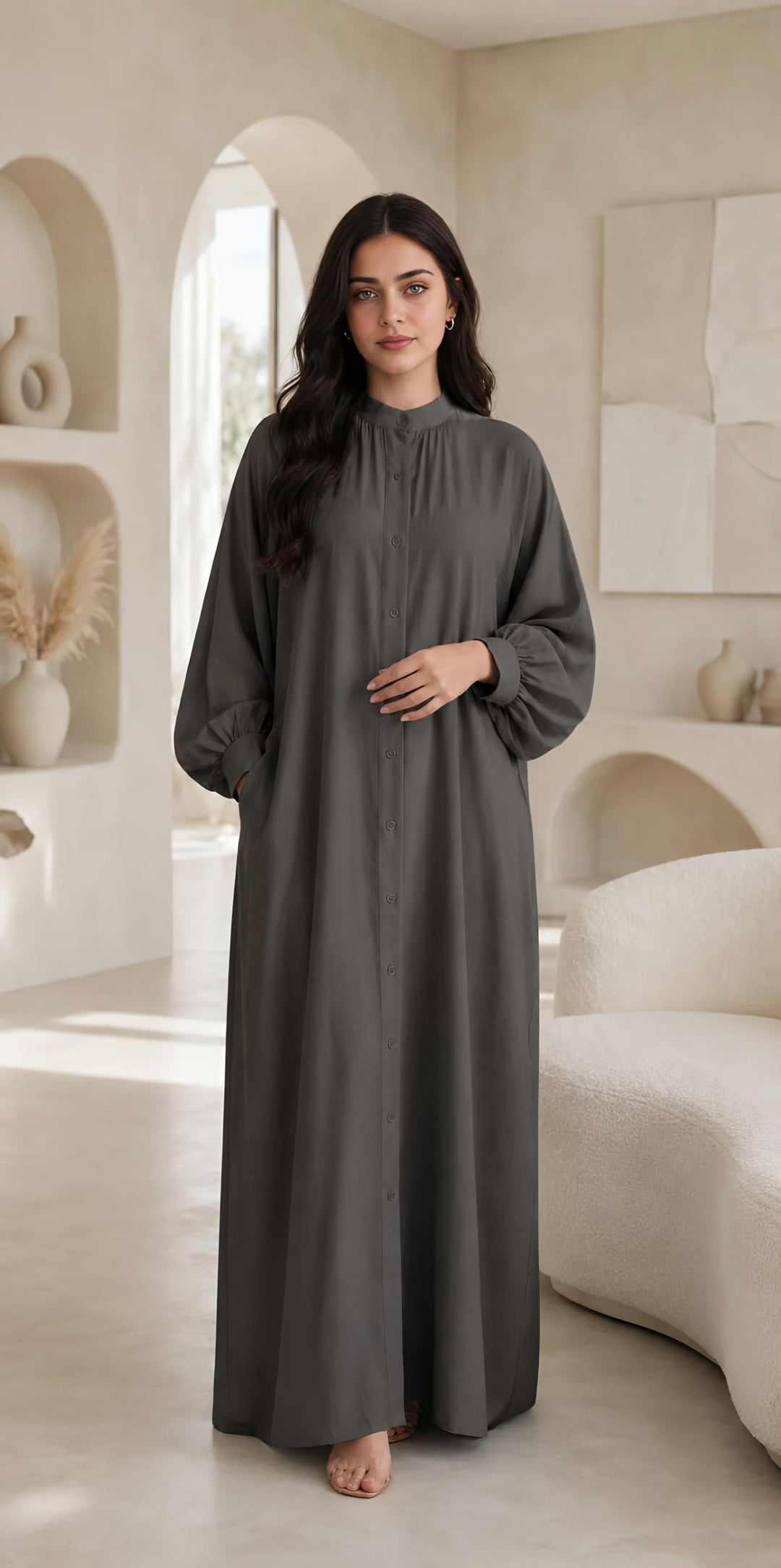 MH Viscose Dress with Pockets, One Size UK 10-20, Dress Length 52 inches, Chest size 29,