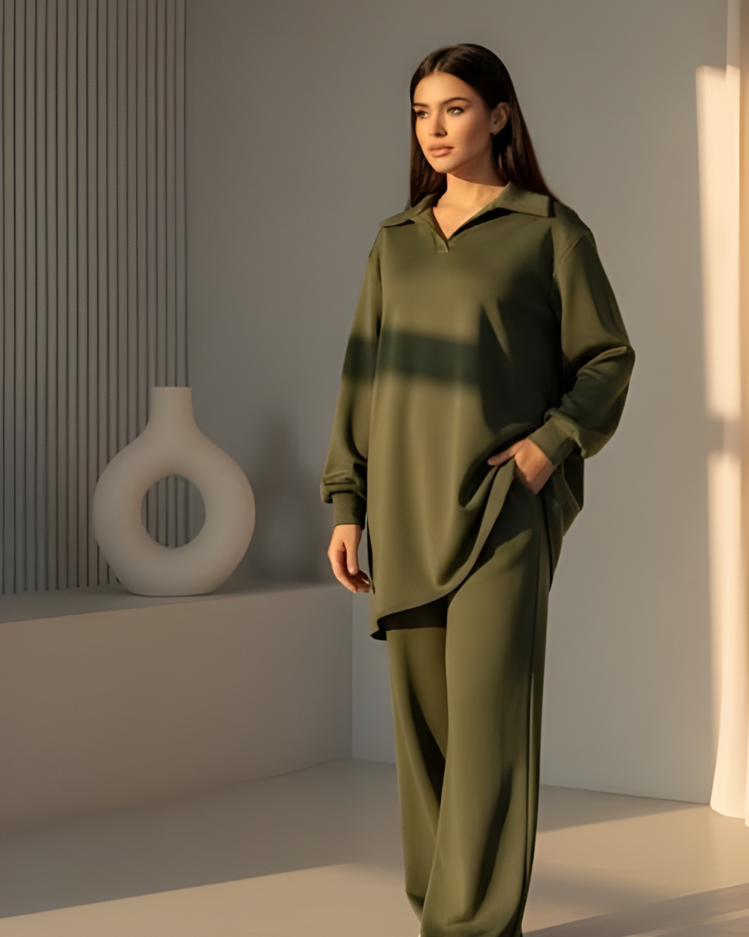 Mist House Sophie Set Relaxed Cozy & Comfy Coord with Pockets One Size UK 8-18/20