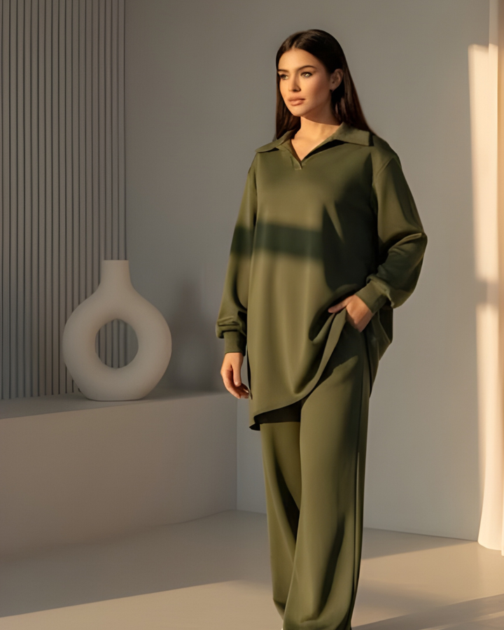 Mist House Sophie Set Relaxed Cozy & Comfy Coord with Pockets One Size UK 8-18/20