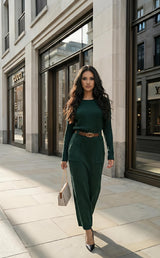 Yara MH Knit Maxi Dress with G belt and 2 pockets