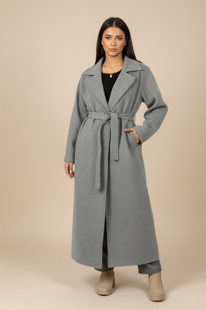 MIST HOUSE Trench Coat with Pockets Plus Size Womenswear Jackets Tops Outerwear Basic Long Sleeve (Uk One size 10 to 20)