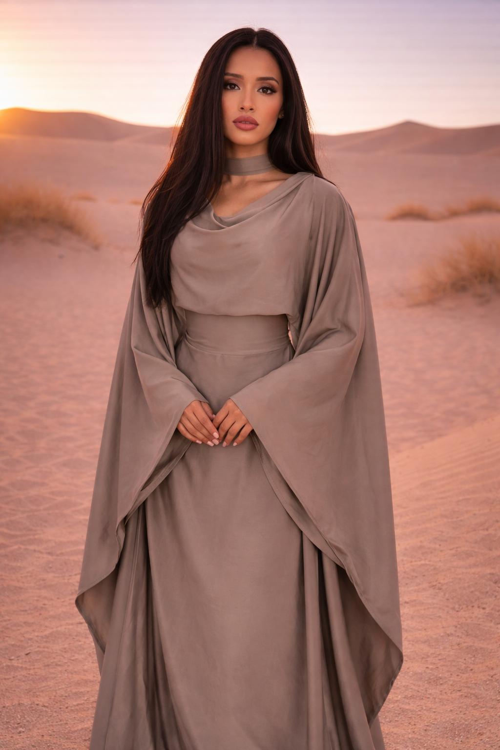 MH Dilara Silk Kaftaan, Adjustable Draw String, One Size UK 8-24, length 54 inches, bust size 52 inches, Casual Womenswear Dress Summer Maxi Basic